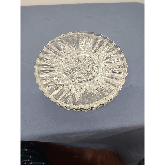 Vintage Federal Glass Co. Pioneer Fruit Pattern Salad/Dessert Plates Set of 4